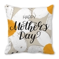 Peach skin throw pillow case with yellow abstract floral pattern for Happy Mother's Day - 18x18 Inch / Bright Yellow Abstract Hand-painted Style (32)