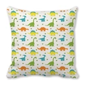 Cartoon dinosaur print peach skin pillowcase with colorful dinosaurs for kids - Cartoon Dinosaur And Grass (34)