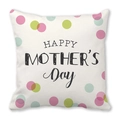 Happy Mother's Day peach skin velvet pillowcase with colorful polka dots - 18x18 Inch / Colorful Polka Dots Festive Text Style (40)