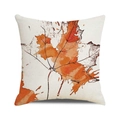 Housse de coussin carrée avec feuilles d'érable d'automne en aquarelle orange chaude - Érable à l'Aquarelle Rouge Orangé et Brun (17)