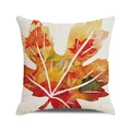 Housse de coussin décorative à motif de feuille d'érable d'automne pour canapé de salon - Grande Feuille d'Érable Style Aquarelle (20)