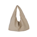Khaki large capacity nylon tote bag with wide strap for casual commuting and travel - Khaki