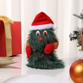 Peluche albero di Natale musicale animato con cappello e guanti per regalo festivo - S