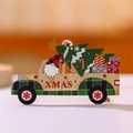 Pendaglio auto di Natale in legno con gnomo e albero per decorazione dell'albero - Stile XMAS
