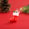 Weihnachtssocken-Anhänger mit Zuckerstange für DIY-Schmuck und Festtagsdekoration - Geschenk-Weihnachtssocke-Stil (17 Groß)