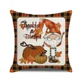 Thankful & Blessed autumn pillow cover with gnome, pumpkin and maple leaf print - Thankful & Blessed Gnome (21)