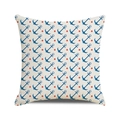 Federa per cuscino decorativa con motivo ad ancora marina su sfondo bianco - Ancora Blu Pois / 45x45 cm