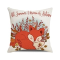 Kussensloop met slapende vos en All Summer I dream of Autumn herfst tekstprint - Herfstdromen Vos (29)