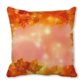 Fall maple leaf pattern on peach skin pillowcase with warm orange autumn tones - Border Print Maple (19)