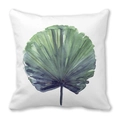 Tropical green palm leaf watercolor print square peach skin pillowcase cover - Watercolor Palm Leaf Pattern (15)