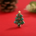 Miniature resin Christmas tree charm with colorful dots and yellow star for DIY crafts - Star Christmas Tree (16)