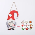 Targa porta gnomo in legno con 9 accessori stagionali intercambiabili per ogni festività - Gnomo Con Accessori Intercambiabili