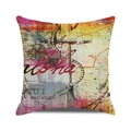Detail of vintage Aloha Maui nautical chart pattern on linen textured square cushion cover - Hawaii Tropical Nautical Map Style (4)