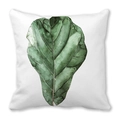 Tropical green fiddle leaf fig pattern on white soft peach skin pillowcase cover - Fiddle Leaf Fig Pattern (16)