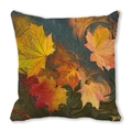 Square autumn maple leaf throw pillow cover in watercolor orange and red tones - Five-color Maple Group (38)