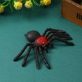 Ragno giocattolo realistico per Halloween con corpo nero e strisce rosse decorative - Ragno Nero