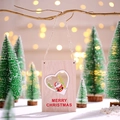 Weihnachtliches Türschild aus Holz mit Weihnachtsmann-Ausschnitt und rustikalem Seil - Weihnachtsmann