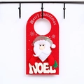 Appendiporta natalizio in feltro con Babbo Natale, scritta Noel e albero verde - Babbo Natale