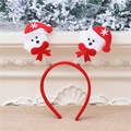 Christmas reindeer bears headband with festive red bows and plush decorations for kids - Bear