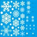 Juego de pegatinas de copos de nieve blancos en varios tamaños para decoración navideña - Estilo Copo de Nieve E1