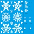 Pegatinas estáticas navideñas modelo E-02 con varios diseños de copos de nieve blancos - Estilo Copo de Nieve E2