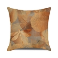 Square fall pillow cover with dragonfly and autumn leaf pattern in gold and grey - 18x18 Inch / Dragonfly with Leaf Veins(10)