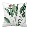 Tropical bird of paradise print square pillowcase in soft peach skin fabric - Bird of Paradise Pattern (28)