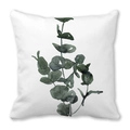 Tropical eucalyptus watercolor pattern square pillowcase made of soft peach skin fabric - Eucalyptus Watercolor Art Pattern (36)