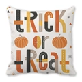 Trick or Treat Halloween peach skin pillowcase with modern pumpkin collage design - Modern Art Collage Style (ZT360-22)