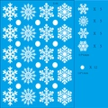 Pegatinas blancas de copos de nieve E-04 en varios tamaños para decoración navideña - Estilo Copo de Nieve E4