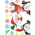 Pegatinas navideñas estáticas con Papá Noel, renos y pingüinos para ventanas - Estilo Pingüino Estrella H3