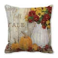 Détail de citrouille à l'aquarelle et motif floral sur taie d'oreiller Happy Fall - Style Citrouille Happy Fall Y'All (6)