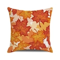 Square autumn pillow cover featuring vibrant maple leaves on a white background - 18x18 Inch / Bright Natural Seasonal Maple(40)