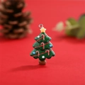 Weihnachtsbaum-Anhänger aus Harz mit Sternspitze und Silberring für DIY-Dekoration - 3D-Weihnachtsbaum-Stil (16 Groß)