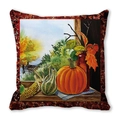 Housse de coussin automnale avec citrouille et feuilles d'érable en peau de pêche - Style Coucher de Soleil Récolte Automne (23)