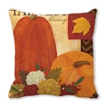 Housse de coussin avec citrouilles oranges et texte 'blessings' pour décoration d'automne - Style Floral Feuille Érable Automne Blessings (29)