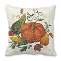 Housse de coussin décorative citrouille d'automne en tissu peau de pêche doux - Style Poire Citrouille Récolte Automne (35)