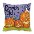 Halloween watercolor pumpkin patch throw pillow cover with black cat and stars design - Hand-Drawn Pumpkin Patch Purple Background Style (24)