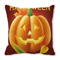 Halloween pumpkin lantern decorative pillowcase in orange and reddish-brown peach skin - 3D Glowing Jack-O-Lantern Fallen Leaves Style (21)