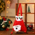 Sacchetto regalo di Natale con orso polare 3D e manico rosso per caramelle e festività - Orso polare
