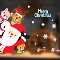 Stickers de Noël pour fenêtres avec Père Noël et renne pour décoration festive en verre - Multicolore 98 (CXDC-98)