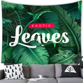 Exotic Leaves tropical green foliage tapestry with pink highlight for home wall decor - Exotic Leaves Style (13) / 100X70