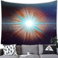Space tapestry with supernova starburst scenery hanging above a grey sofa - Supernova Explosion (12)