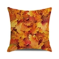 Square autumn maple leaf pillowcase with warm orange and yellow leaf pattern - Full Print Layered Maple Leaves (16)
