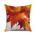 Square autumn maple leaf throw pillow cover with vibrant orange and gold foliage pattern - Sunlight Maple Leaves (17)