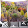 Autumn forest landscape tapestry in colorful scenery style for home wall decor - 13