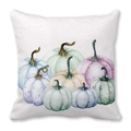 Funda de cojín cuadrada con calabazas de acuarela coloridas en tonos pastel de otoño - Estilo Calabaza Acuarela Macaron (21) / 45x45cm