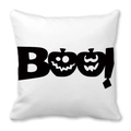 Detail of soft peach skin Halloween pillow cover with Boo and pumpkin design - BOO Pumpkin Characters (20)