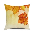 Vierkante kussensloop met herfst esdoornbladeren in warme gouden en oranje tinten - 45cmx45cm / Gouden Oranje Realistische Herfstbladeren (35)