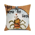 Halloween pillow cover featuring a girl hugging a black cat and more arms text - Standard Size